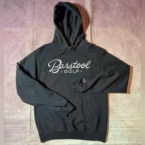 Champion Barstool Sports Golf Pullover Hooded Hoodie Sweatshirt Black Adult Sz S